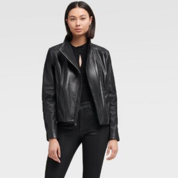Dkny Jackets & Blazers - NWT DKNY Vegan Leather Foundations Moto Jacket